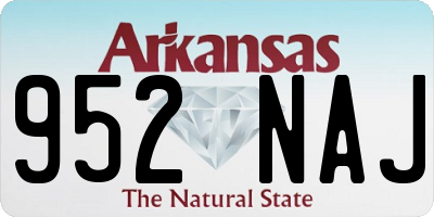 AR license plate 952NAJ
