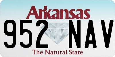 AR license plate 952NAV