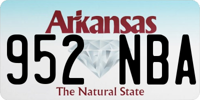 AR license plate 952NBA