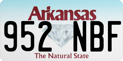 AR license plate 952NBF