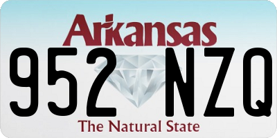 AR license plate 952NZQ