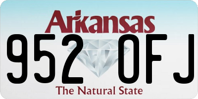 AR license plate 952OFJ