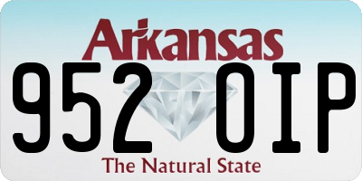 AR license plate 952OIP
