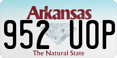 AR license plate 952UOP