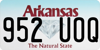 AR license plate 952UOQ