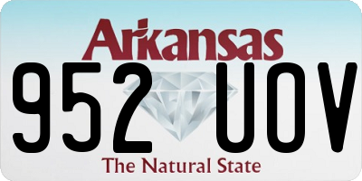 AR license plate 952UOV