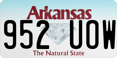 AR license plate 952UOW