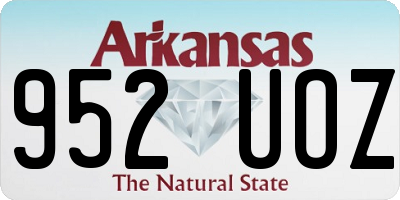 AR license plate 952UOZ