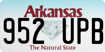 AR license plate 952UPB