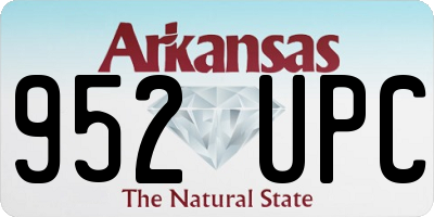 AR license plate 952UPC