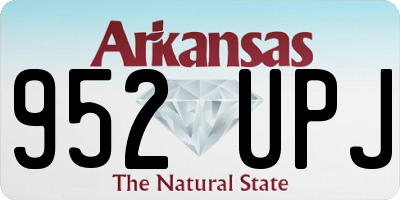 AR license plate 952UPJ