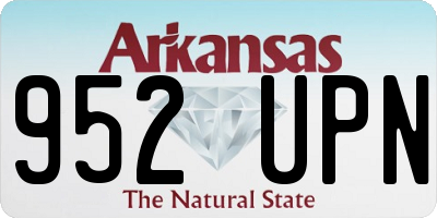 AR license plate 952UPN
