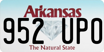 AR license plate 952UPO