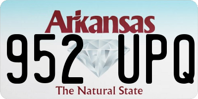 AR license plate 952UPQ
