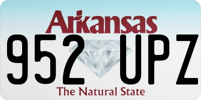 AR license plate 952UPZ