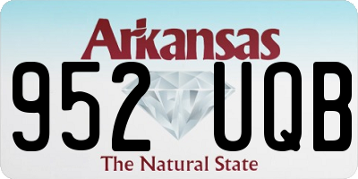 AR license plate 952UQB
