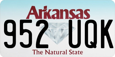 AR license plate 952UQK