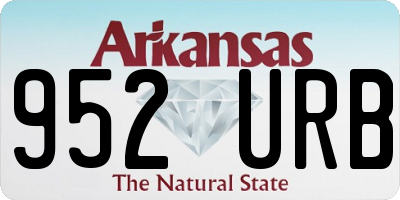 AR license plate 952URB