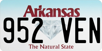 AR license plate 952VEN
