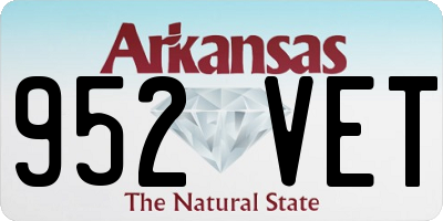 AR license plate 952VET