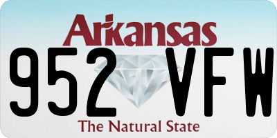 AR license plate 952VFW