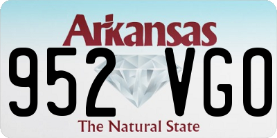 AR license plate 952VGO