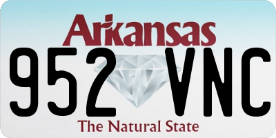 AR license plate 952VNC