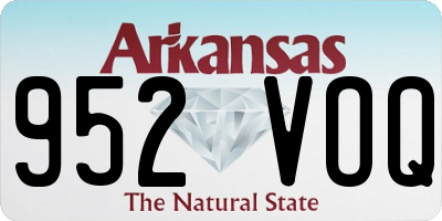 AR license plate 952VOQ