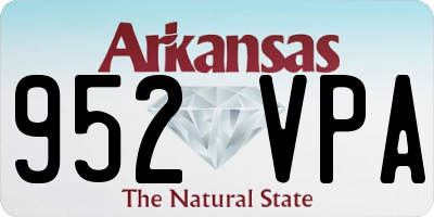 AR license plate 952VPA