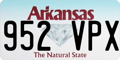 AR license plate 952VPX