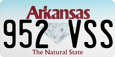 AR license plate 952VSS
