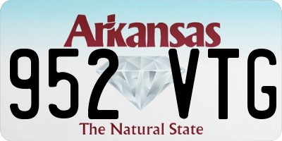 AR license plate 952VTG