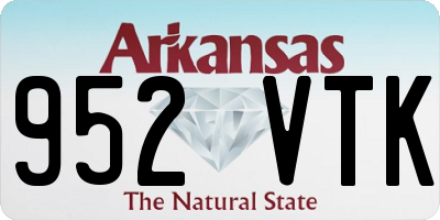 AR license plate 952VTK