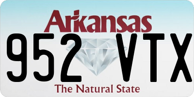 AR license plate 952VTX