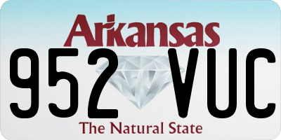 AR license plate 952VUC