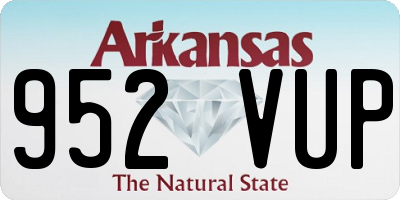 AR license plate 952VUP