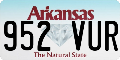 AR license plate 952VUR