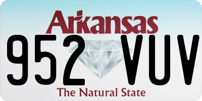 AR license plate 952VUV