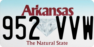 AR license plate 952VVW