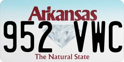 AR license plate 952VWC