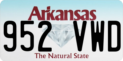 AR license plate 952VWD
