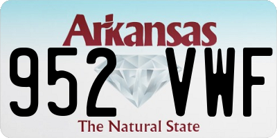 AR license plate 952VWF