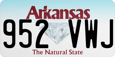 AR license plate 952VWJ
