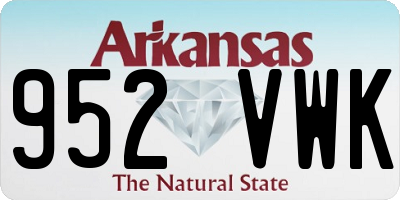 AR license plate 952VWK