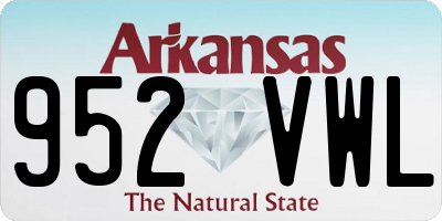 AR license plate 952VWL