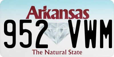 AR license plate 952VWM