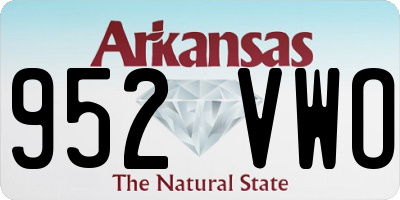 AR license plate 952VWO