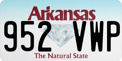 AR license plate 952VWP