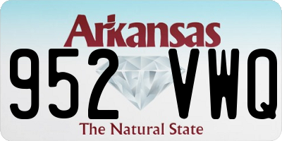 AR license plate 952VWQ