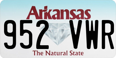 AR license plate 952VWR